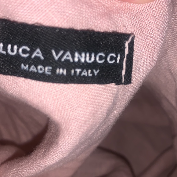 Luca Vanucci Linen Top Summer Mauve Ruffles Women’s Sz Small - Picture 8 of 9